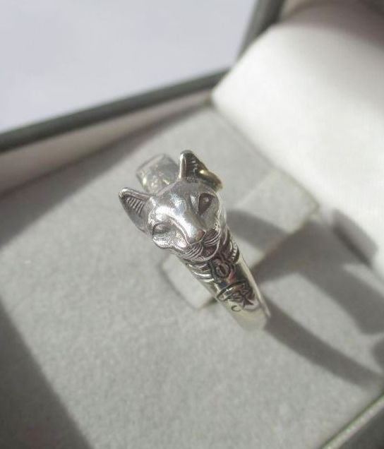 Arthus BERTRAND - Bague Le Chat Egyptien Argent et Or - Castafiore