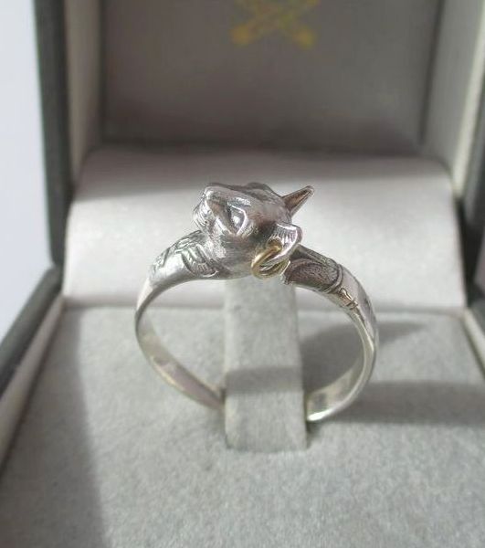 Arthus BERTRAND - Bague Le Chat Egyptien Argent et Or - Castafiore