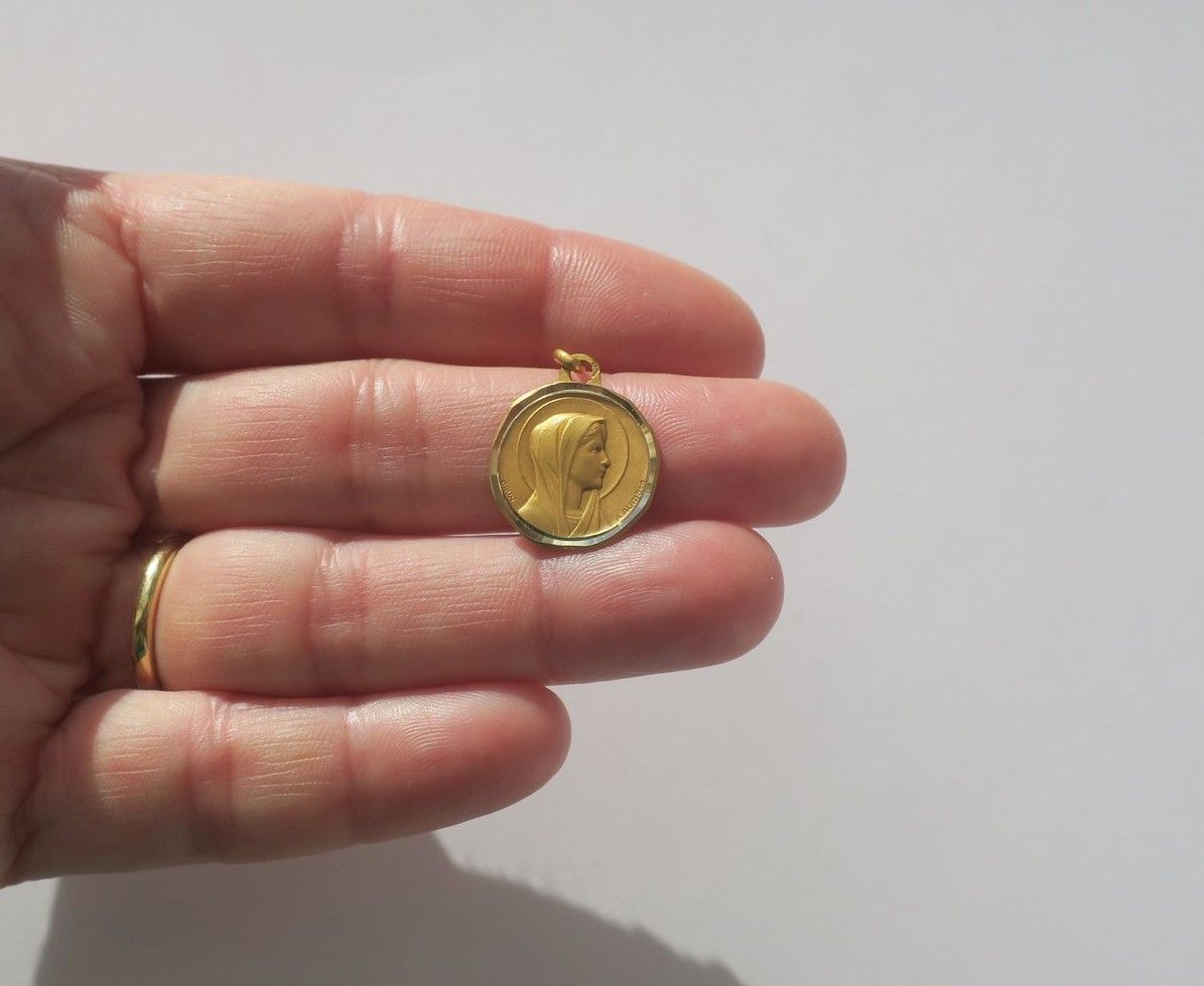 AUGIS et GRUN - Médaille pendentif biface Or - Castafiore