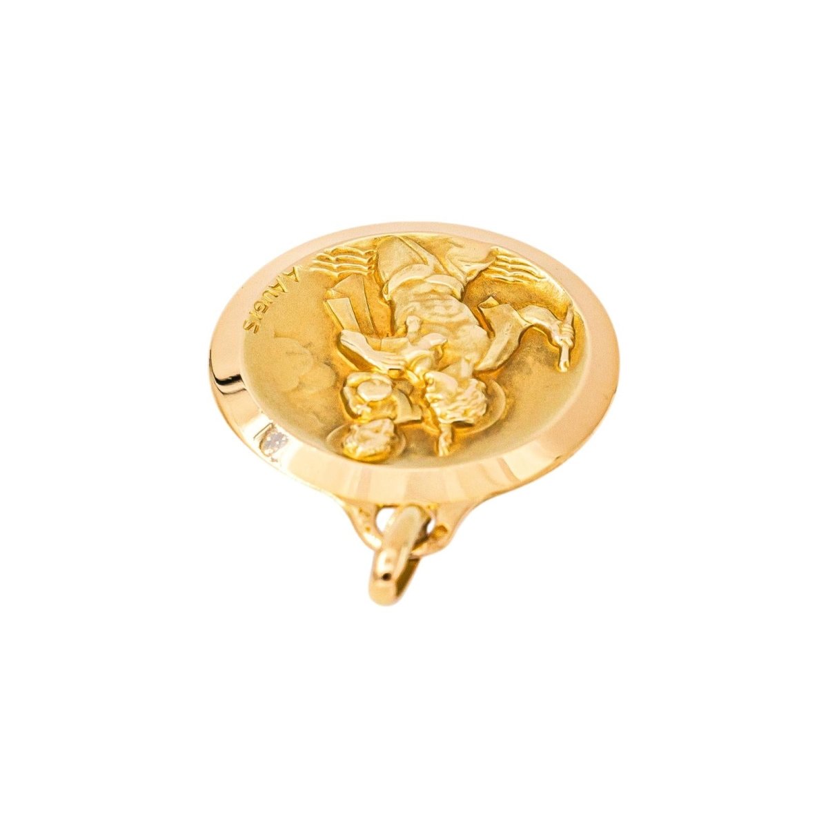 Augis Pendentif Médaille Or jaune - Castafiore