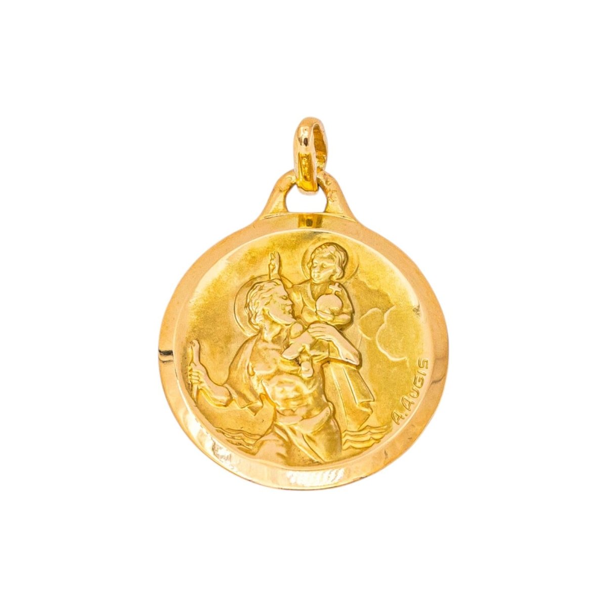Augis Pendentif Médaille Or jaune - Castafiore