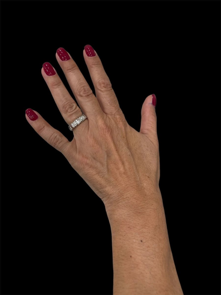 Authentic Marina B Diamond Gold Band Ring - Castafiore