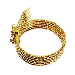 Bracelet Ceinture en or champagne et rubis