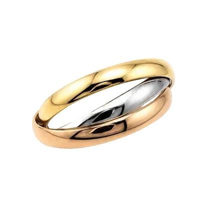 Bracelet Jonc CARTIER "Trinity" en or blanc, or jaune et or rose