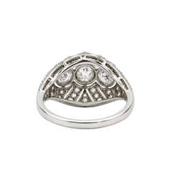 Bague Dôme en platine et diamants
