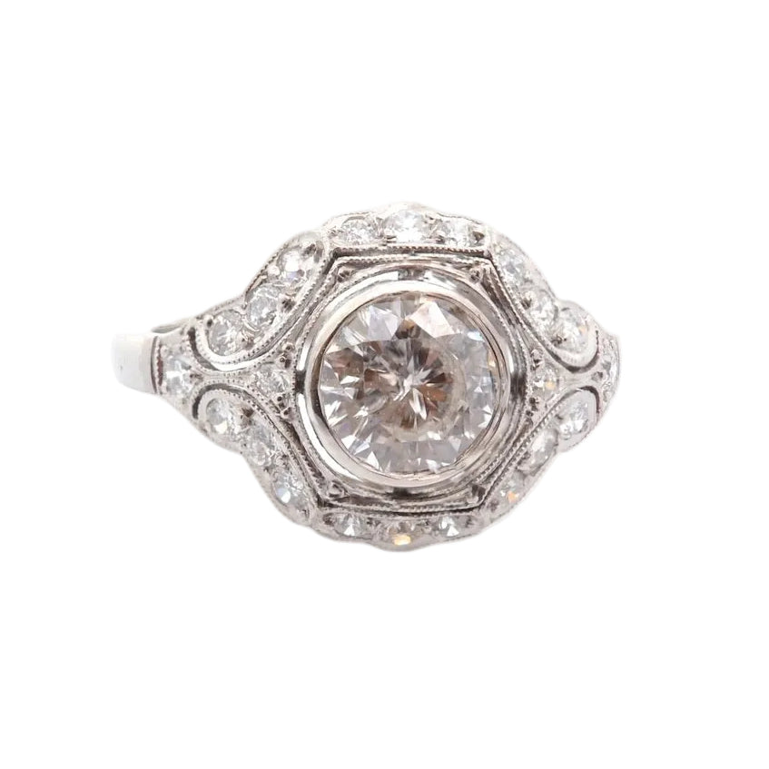 Bague en platine et diamants