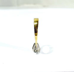 Bague Solitaire en or jaune et diamants