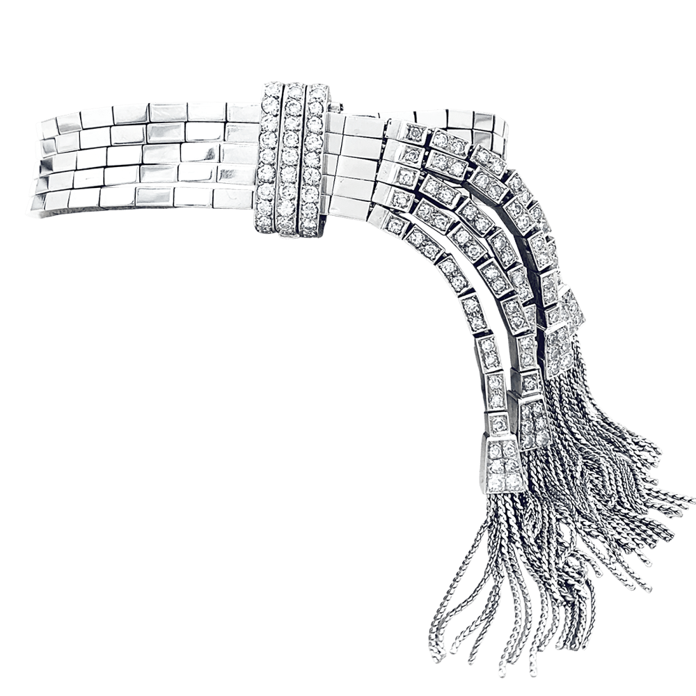 Bracelet ancien platine et diamants.