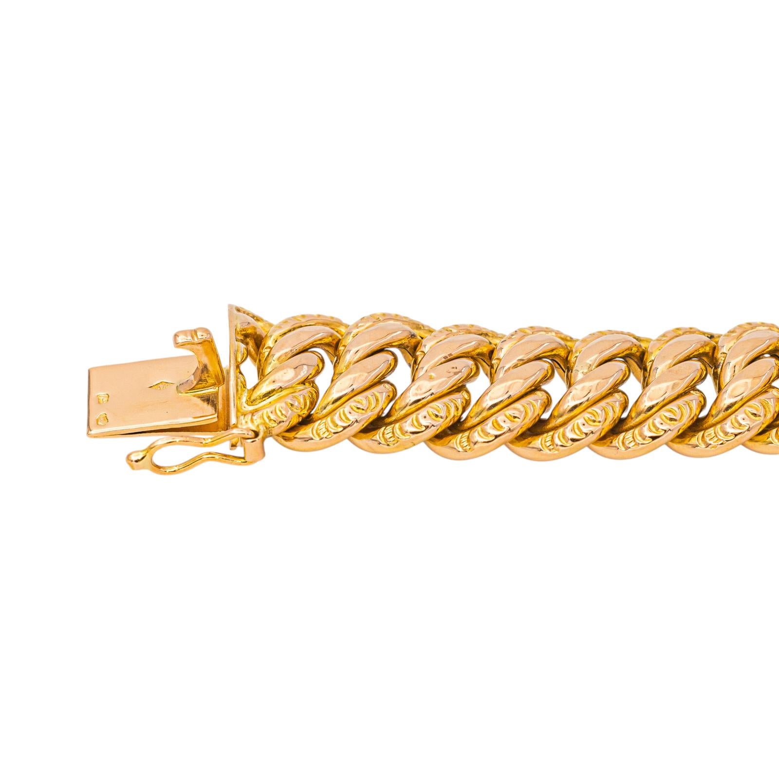 Bracelet Maille américaine Or jaune