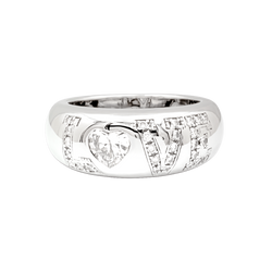 Bague Jonc CHOPARD "Love" en or blanc et diamants