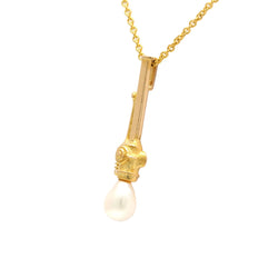 Pendentif en or jaune et perle