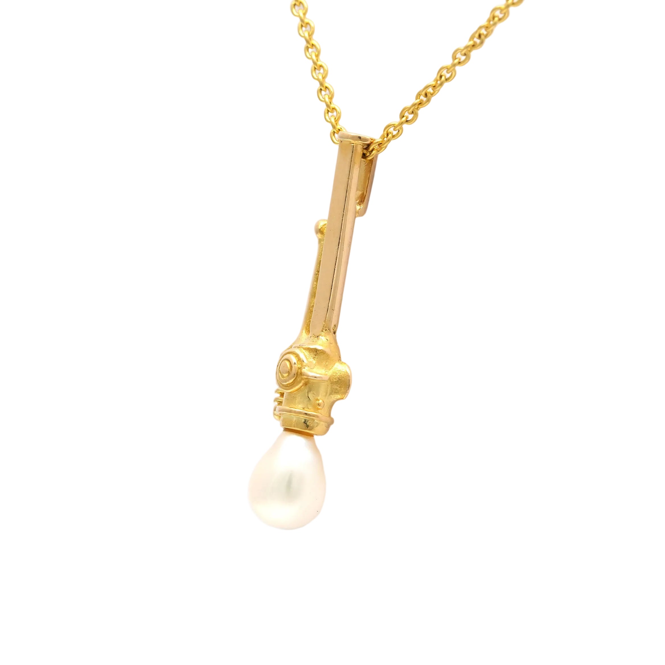 Pendentif en or jaune et perle