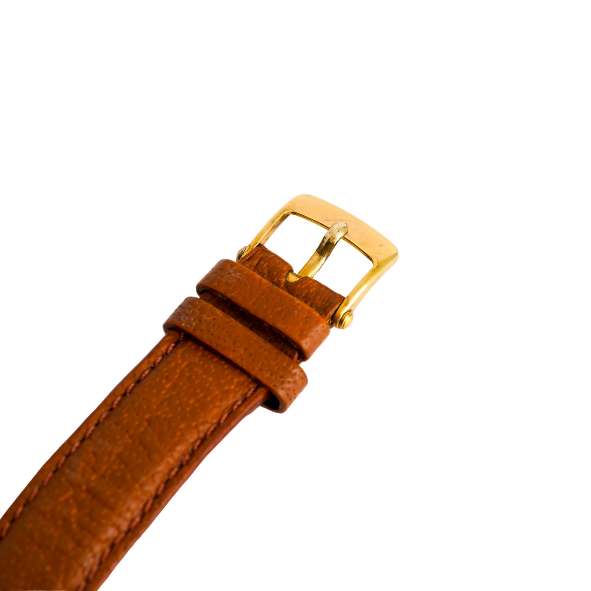 Montre VAN CLEEF & ARPELS "PA 49" GM en or jaune, acier et cuir