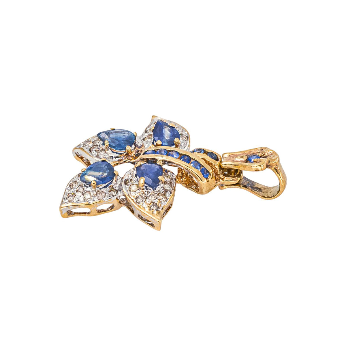 Pendentif Or blanc Saphir