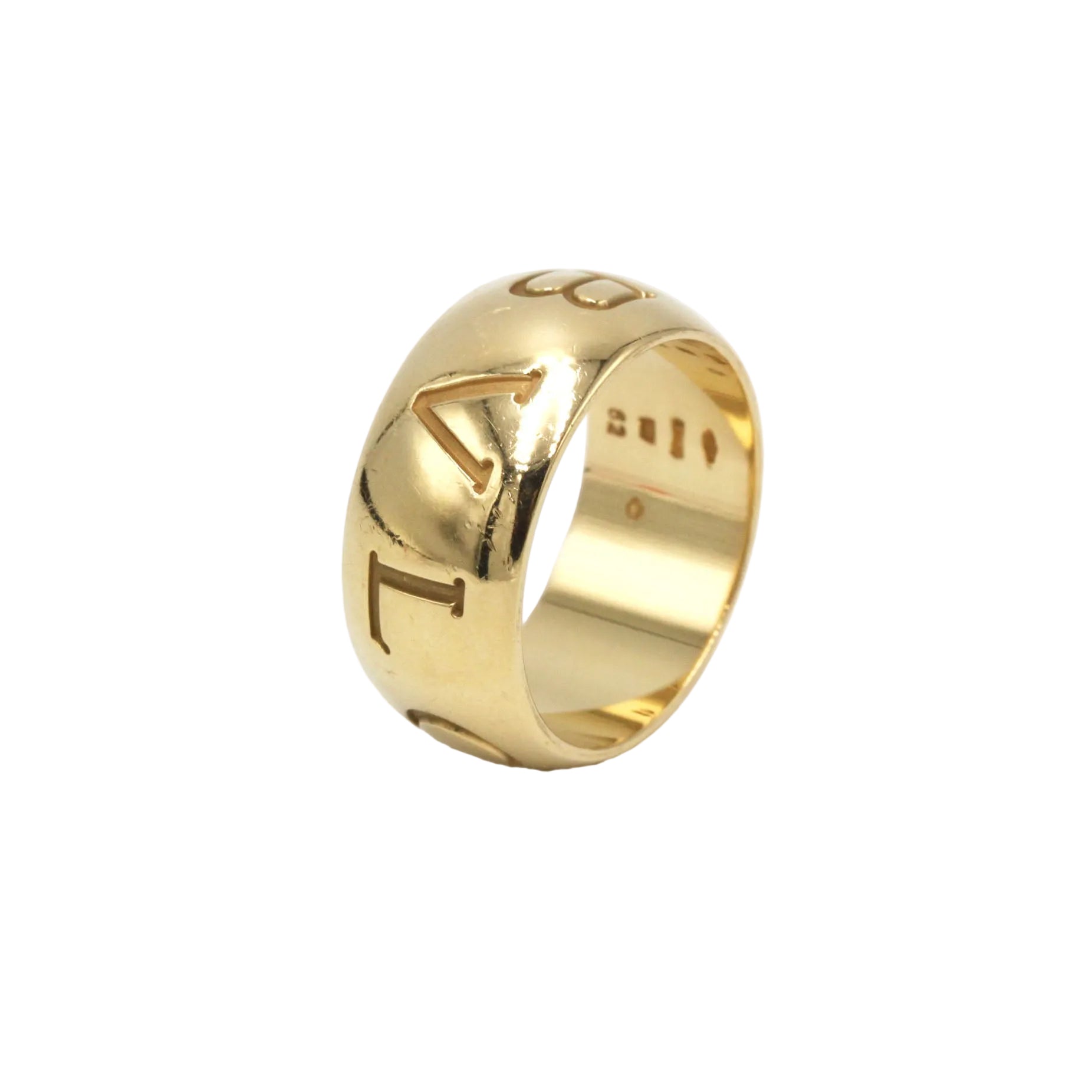 Bague Bandeau BULGARI "Monologo" en or jaune