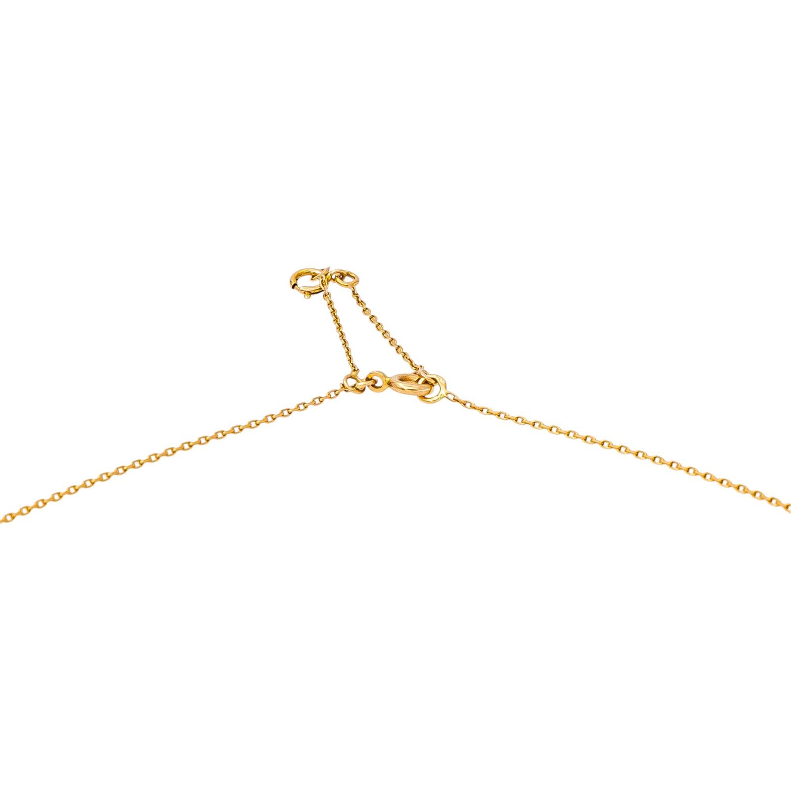 Collier Maille forçat Or jaune Saphir