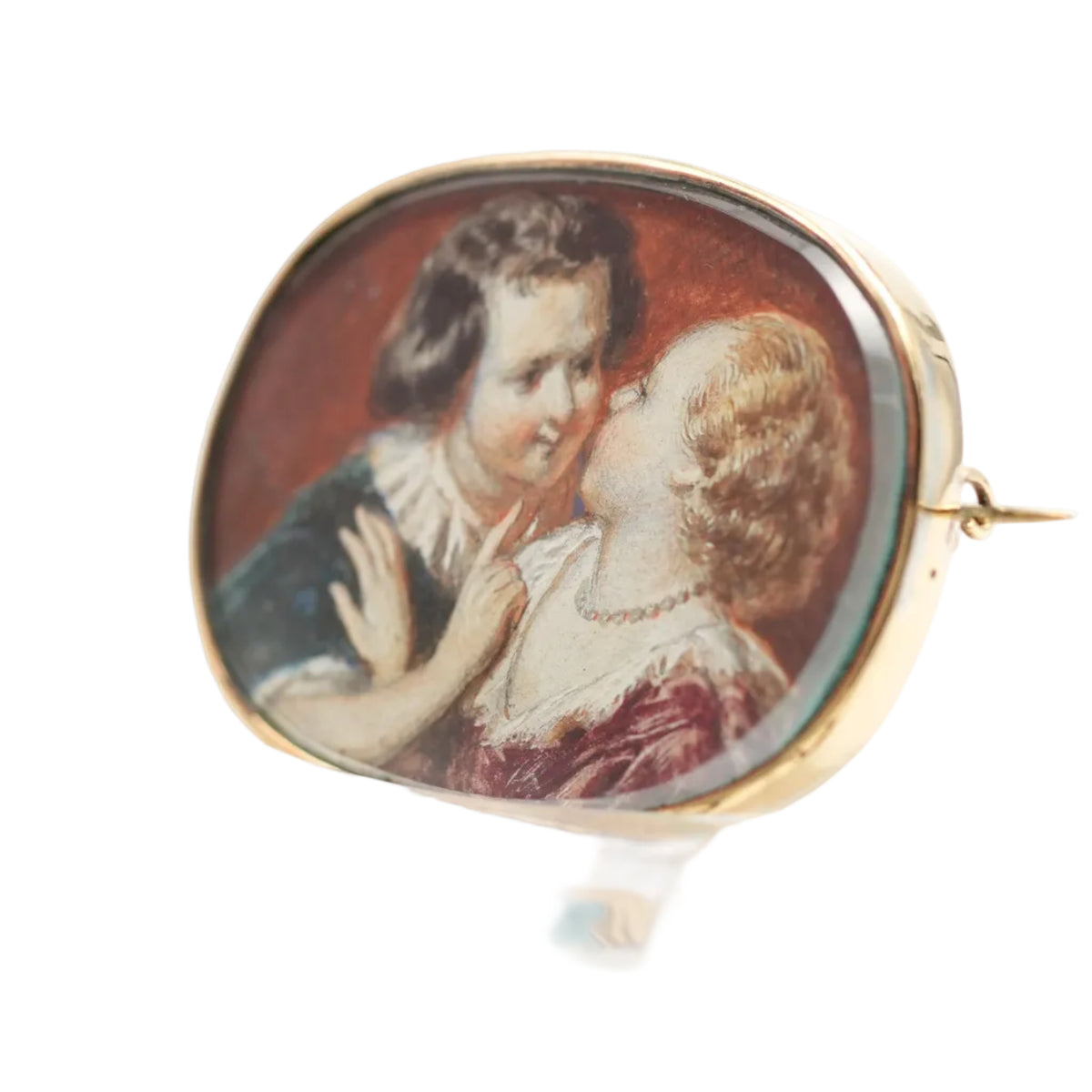 Broche Épingle en or jaune et nacre
