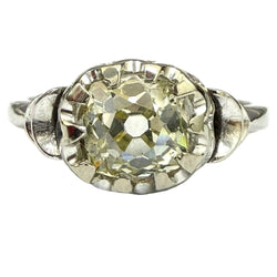Bague Solitaire en or blanc et diamant