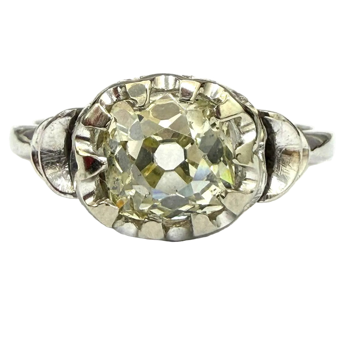 Bague Solitaire en or blanc et diamant
