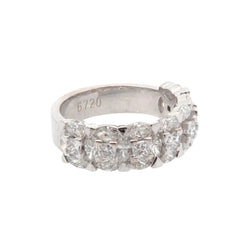 Bague Alliance en or blanc et diamants