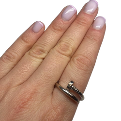Bague Jonc CARTIER "Juste un clou" en or blanc