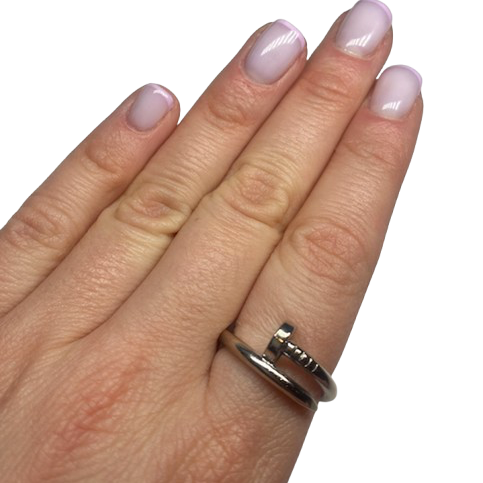 Bague Jonc CARTIER "Juste un clou" en or blanc