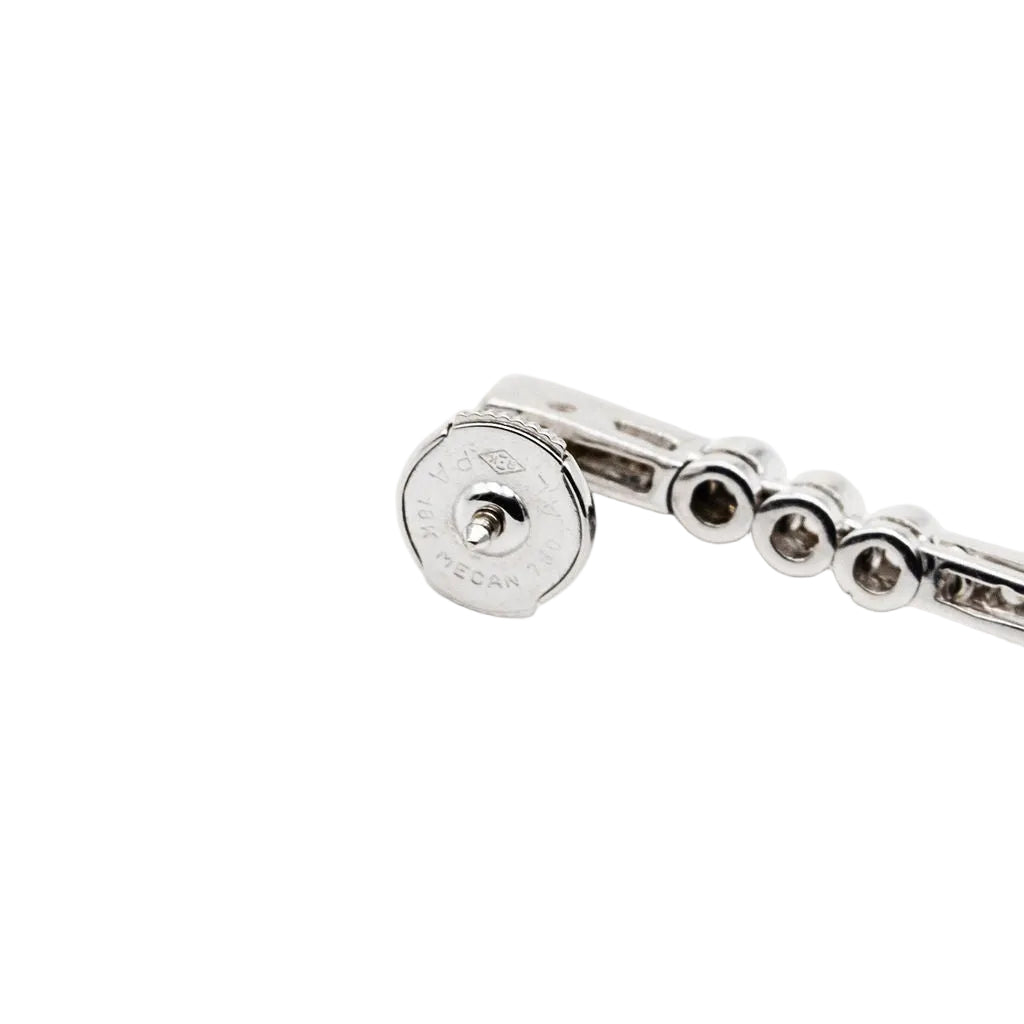 Boucles d'oreilles Pendantes en or blanc, saphirs et diamants