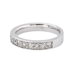 Bague Demi-alliance Or blanc Diamant