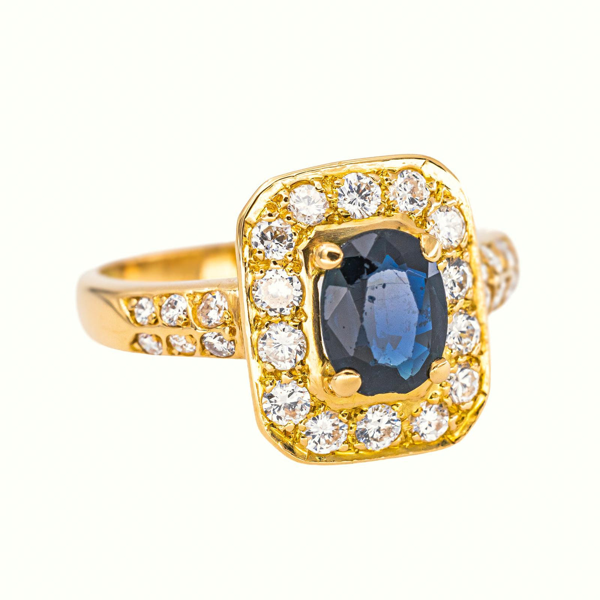 Bague Or jaune Saphir