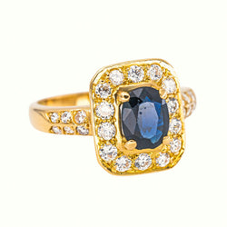 Bague Or jaune Saphir