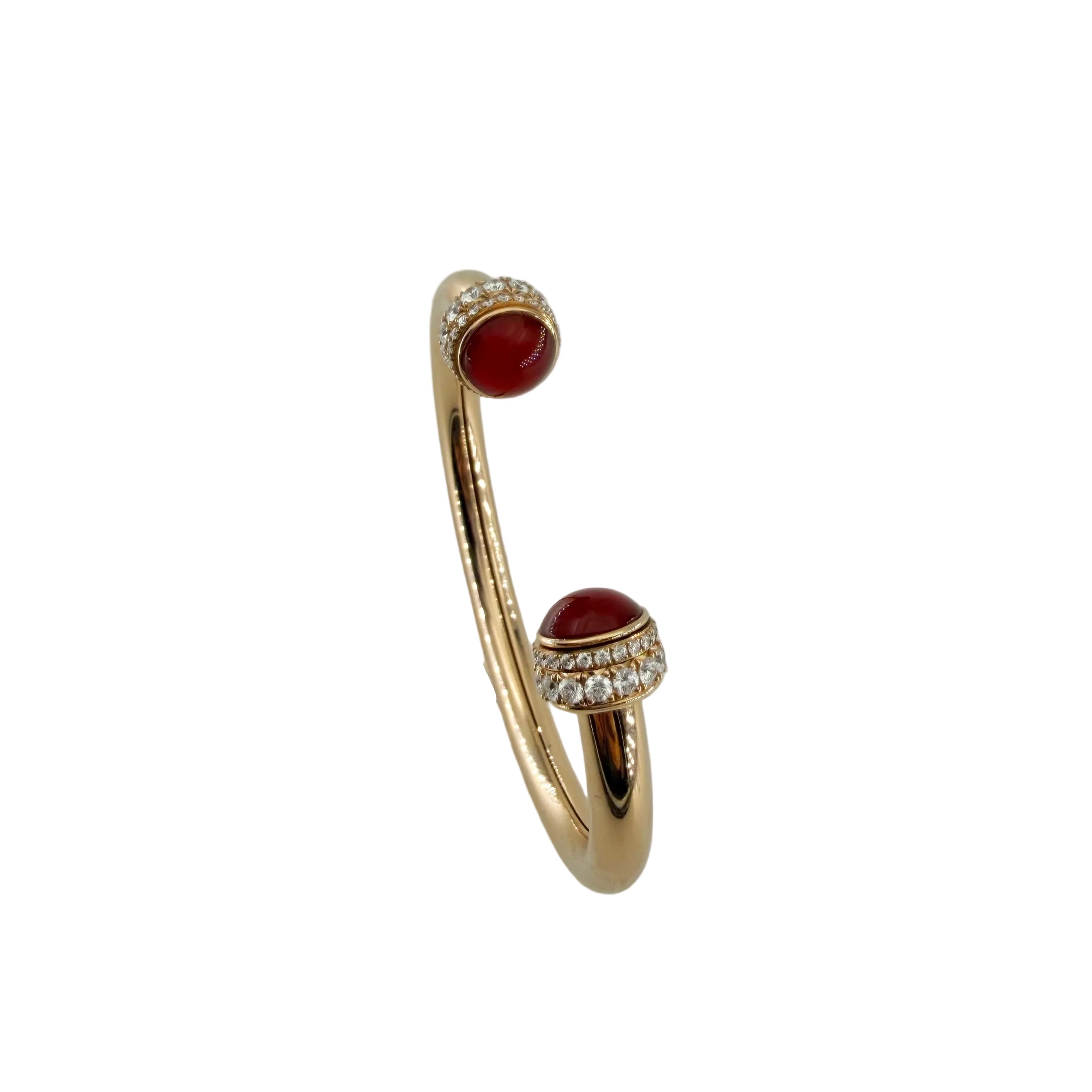 Bracelet Jonc PIAGET "Possession" en or rose, cornaline et diamants