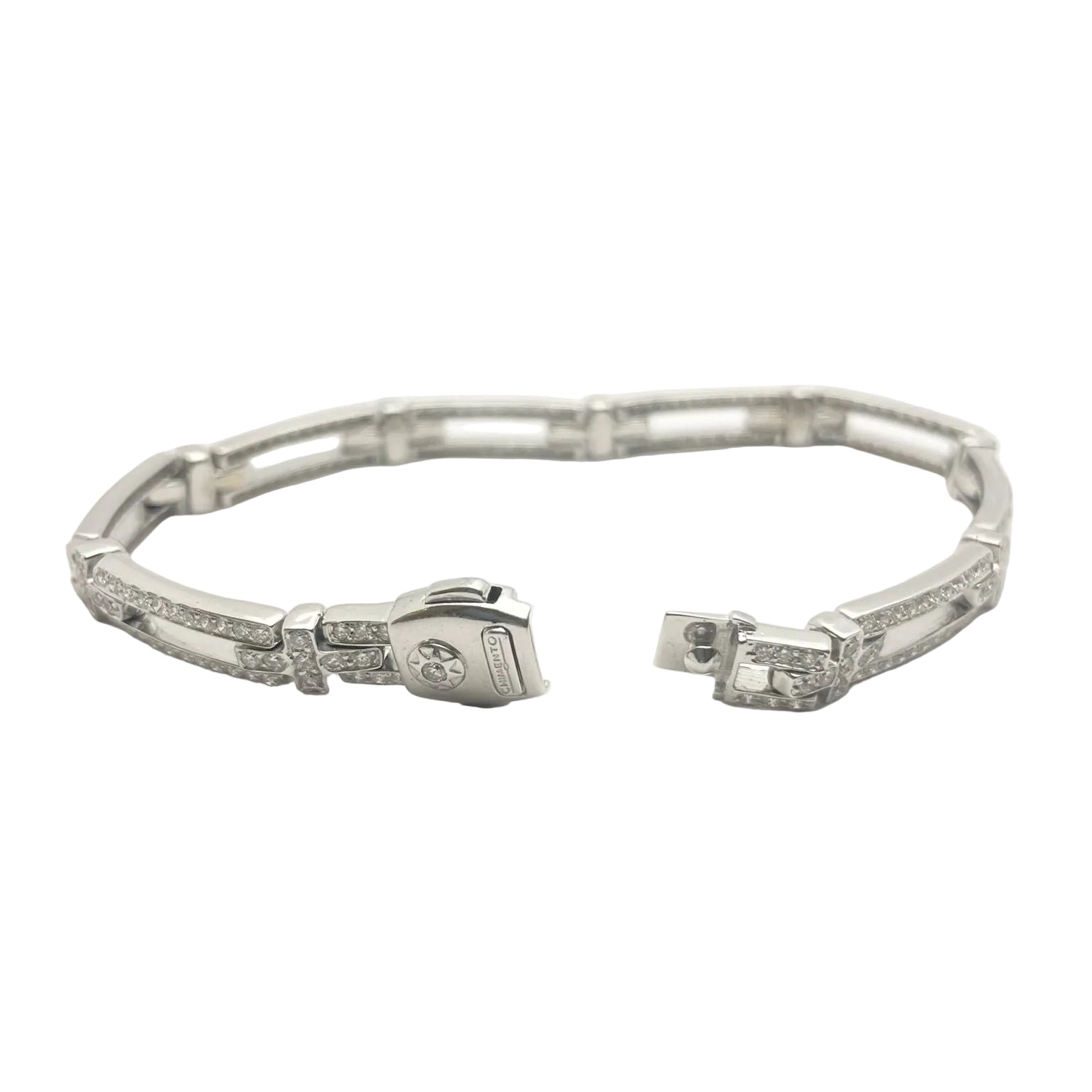 Bracelet Maille CHIMENTO en or blanc et diamants