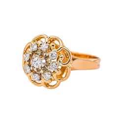 Bague Marguerite Or rose Diamant