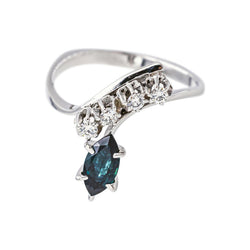 Bague Or blanc Saphir