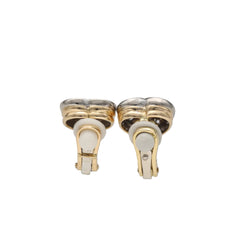 Boucles d'oreilles Clips en or blanc, or jaune et diamants
