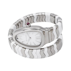 Montre BULGARI Spiga en acier, céramique et spinelle