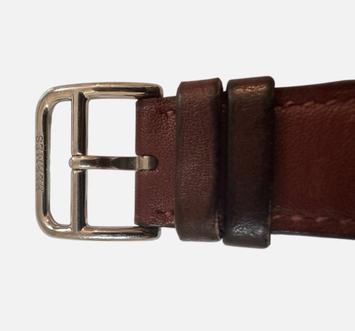 Montre HERMÈS en acier, cuir et quartz