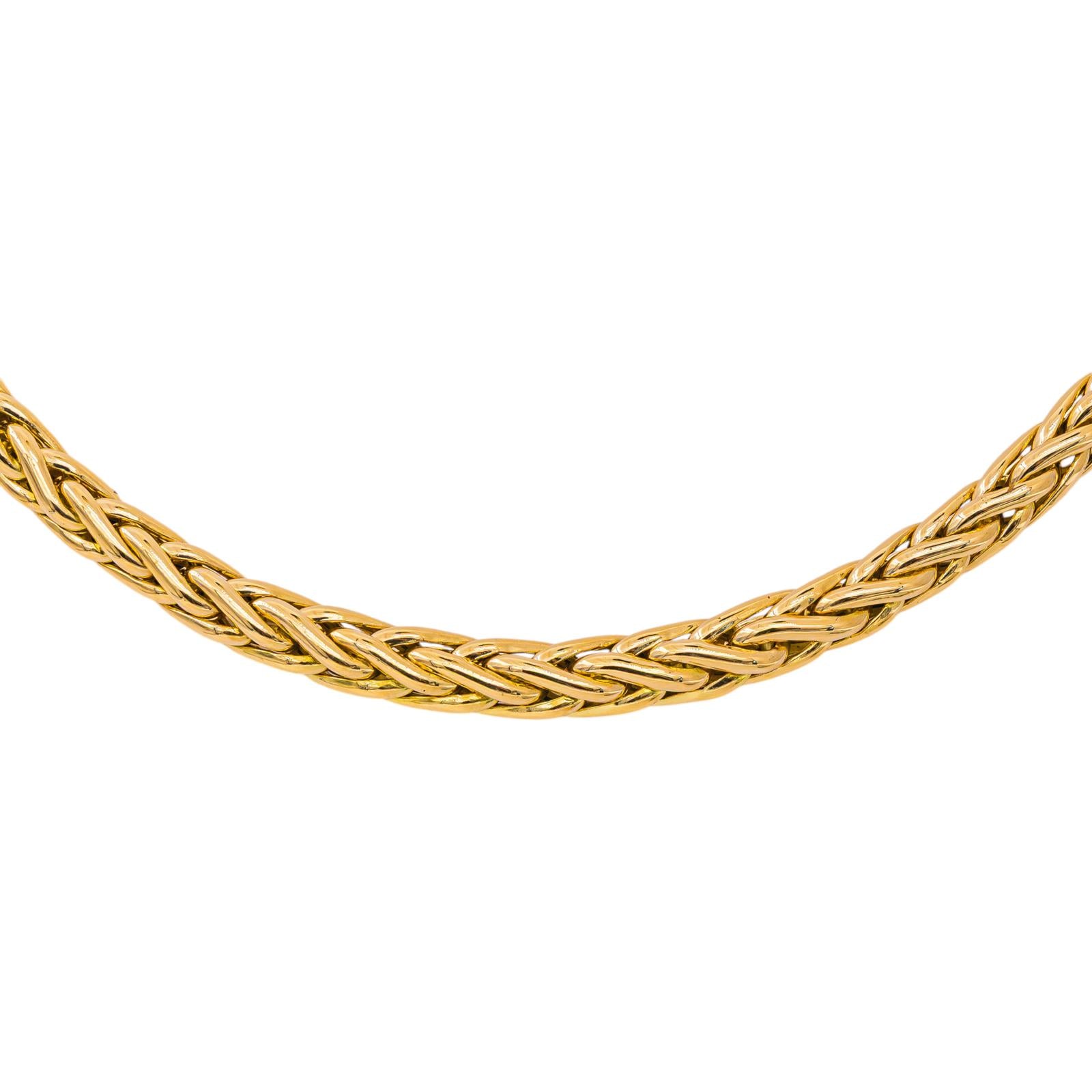 Collier Maille palmier Or jaune
