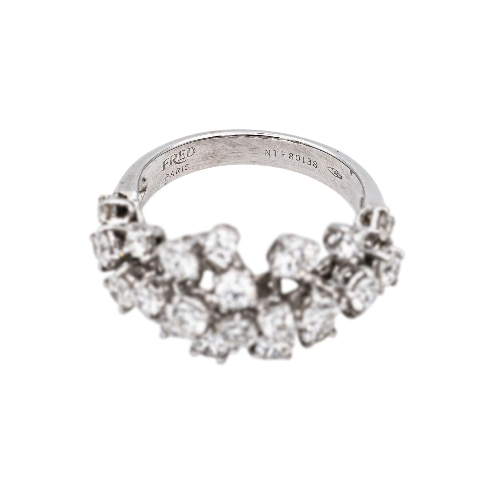Fred Bague Blanche Or blanc Diamant