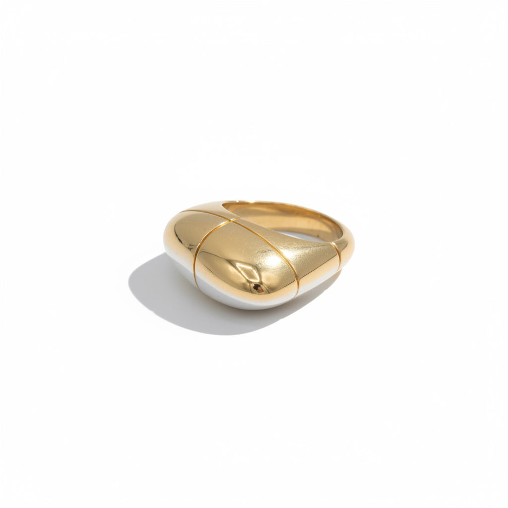 Bague Jonc FRED en or blanc et or jaune