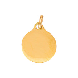 Pendentif AUGIS "Médaille d'amour" en or jaune, rubis et diamant