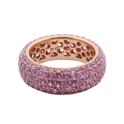 Bague Alliance en or jaune et saphirs