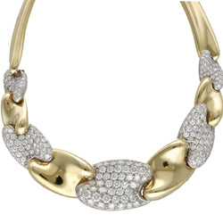 Collier Maille en or blanc, or jaune et diamants