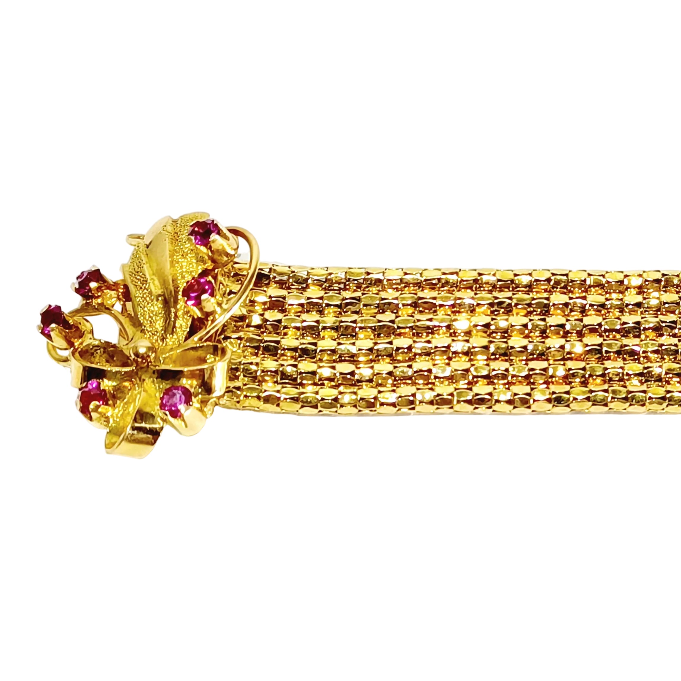 Bracelet Ceinture en or champagne et rubis