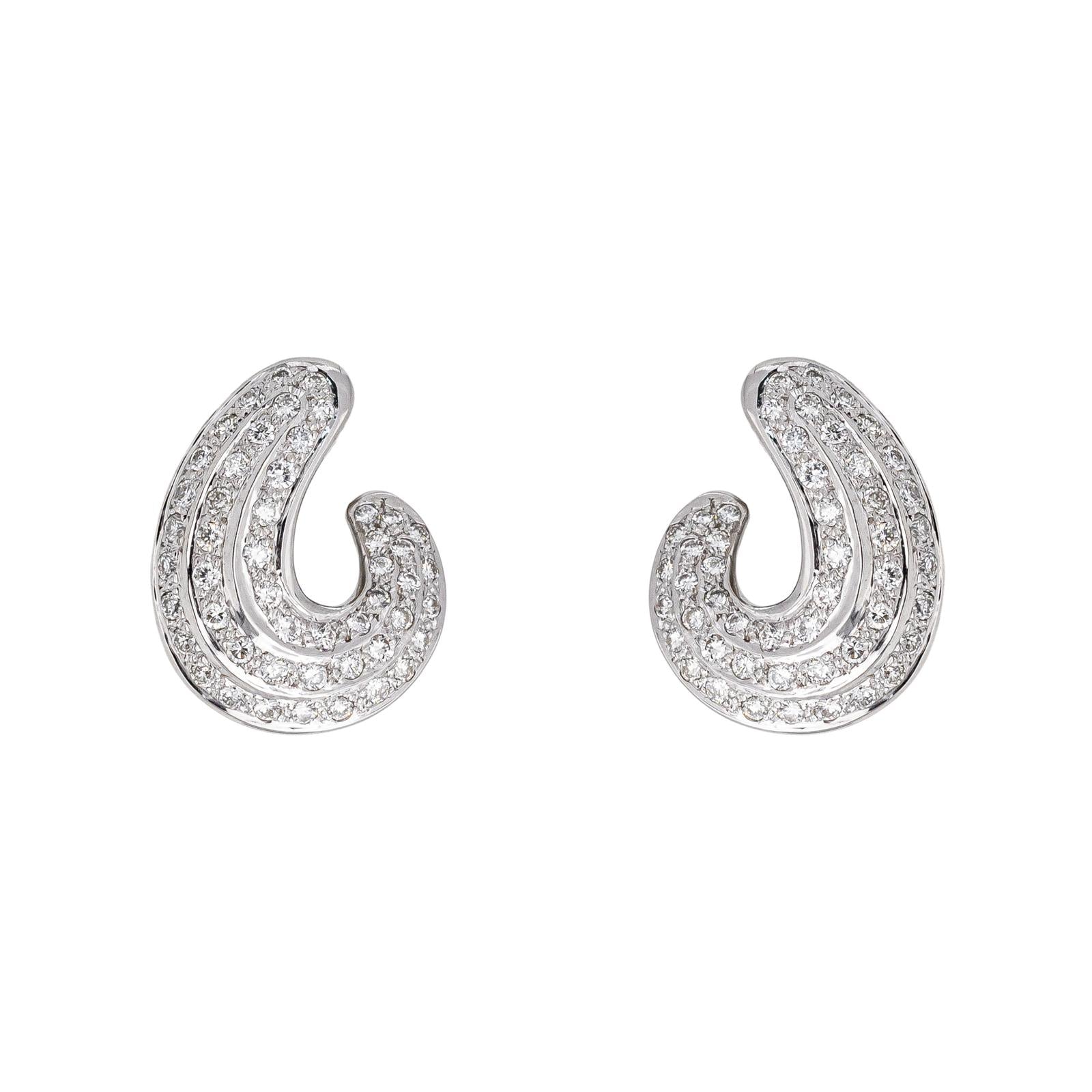 Boucles d'oreilles Or blanc Diamant