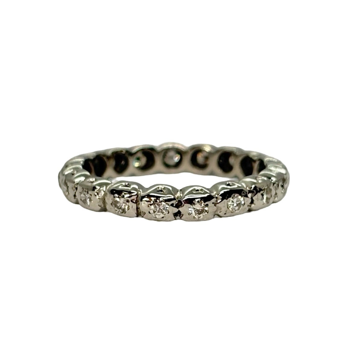Bague Alliance en or blanc et diamants