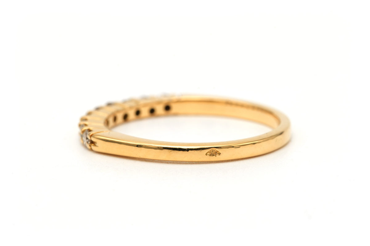 Bague Alliance en or jaune et diamants