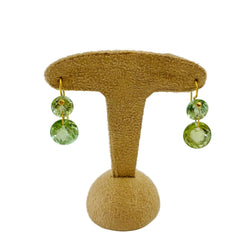 Boucles d'oreilles Pendantes MARIE-HÉLÈNE DE TAILLAC "Gem Incandescence" en or jaune et tourmaline verte