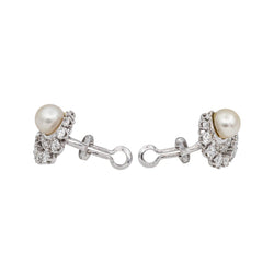 Boucles d'oreilles Or blanc Perle