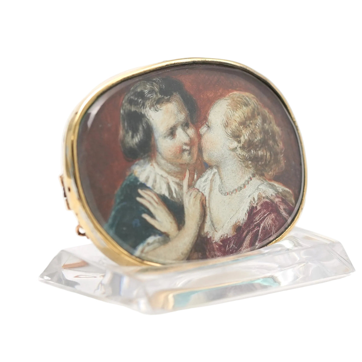 Broche Épingle en or jaune et nacre